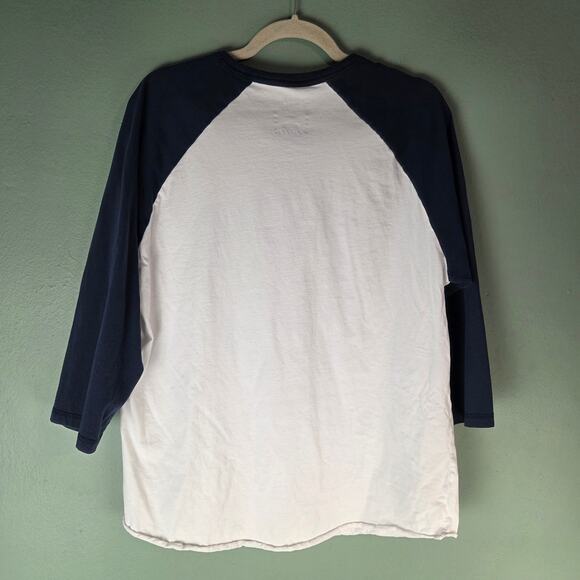 Converse All Stars Womens White Old School Raglan Baseball Tee XL - Picture 2 of 6